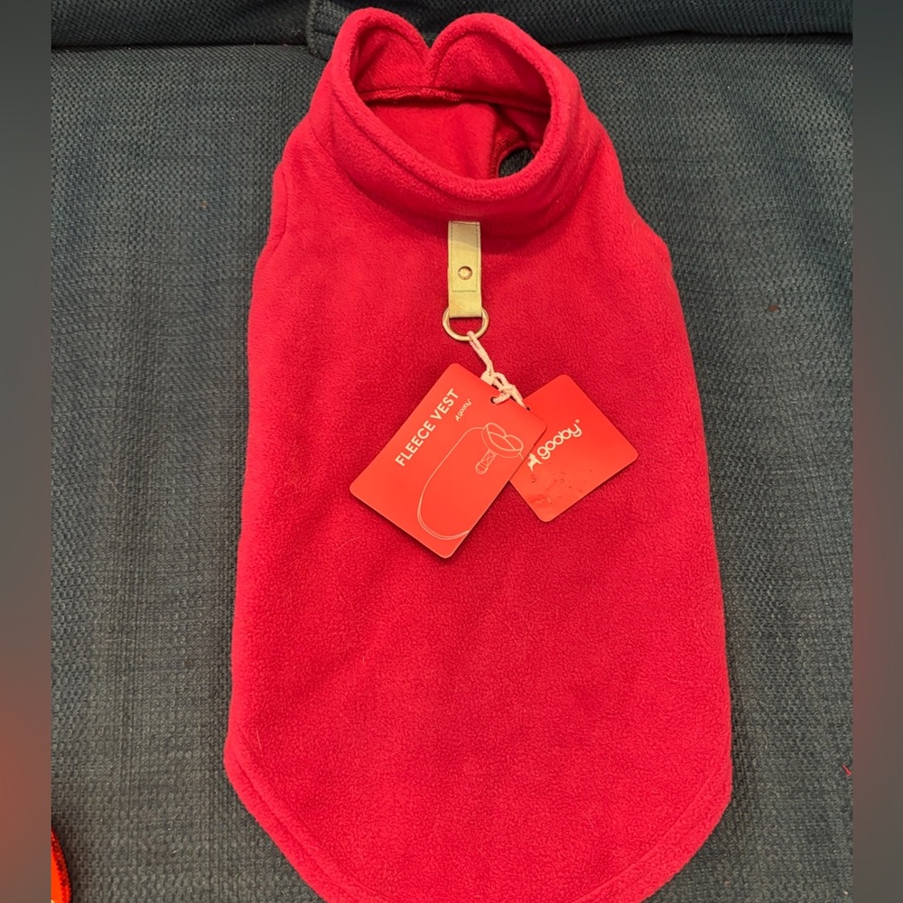 nwt gooby pink fleece doggie vest halter new dog puppy